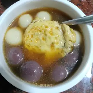 Soup egg yolk