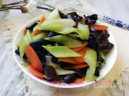 Celery with wood