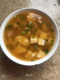 Meat-swipe tofu soup