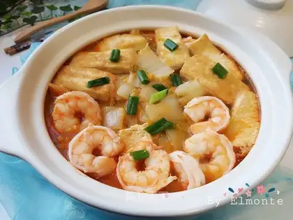 Shrimp cabbage tofu