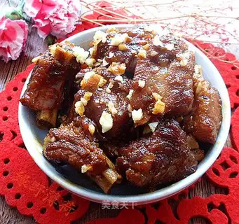 Garlic gum veal ribs