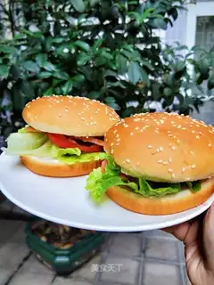 Homemade hamburgers