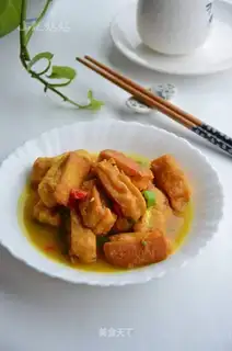 Curry shrimp swollen tofu
