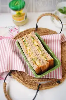 Orchid egg sandwich