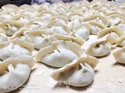 Celery, egg dumplings