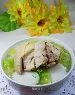 Salted chicken and cabbage