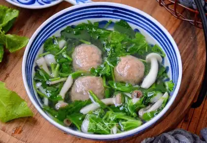 Beef vealball mushroom soup