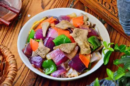 Onion fried liver