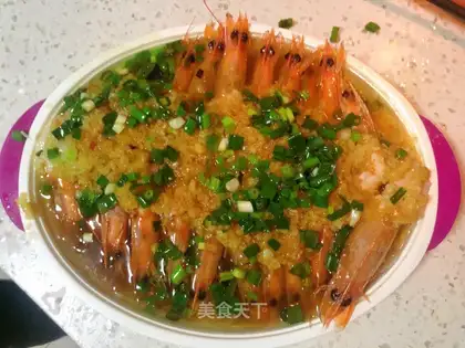 Garlic fan shrimp