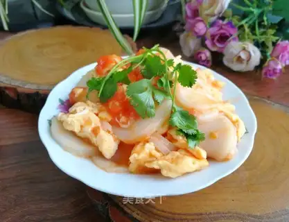 Tomato duck egg fried cake