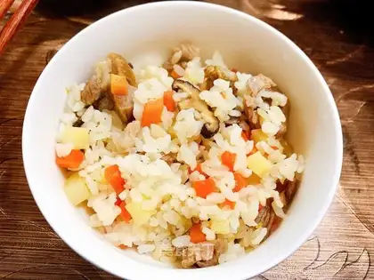 Lamb carrots and mushrooms