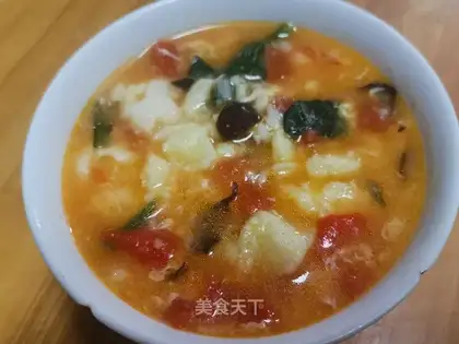 It's usually a red soup