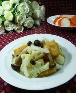 Crab mushrooms and tofu florist