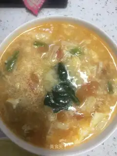 Tomato egg oak soup