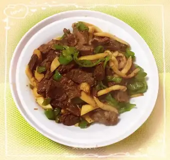 The apricot mushrooms dry-cut beef chili