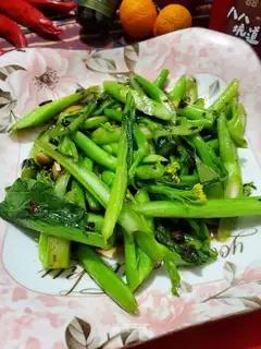 Garlic beans, mustard