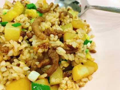 Beef pepper fried rice