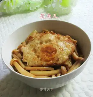 Eggs burning sea mushrooms
