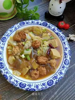 Frozen tofu meatball cabbage