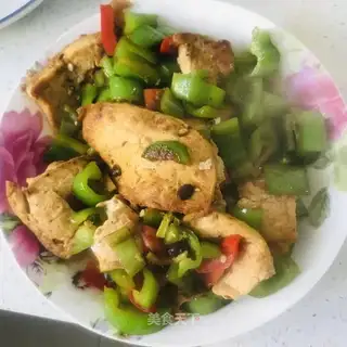 Green pepper gold tofu