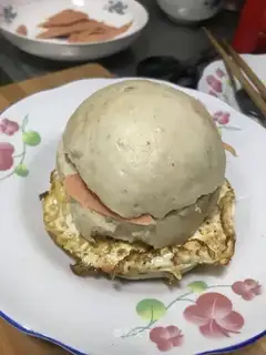Ham sausages and eggs