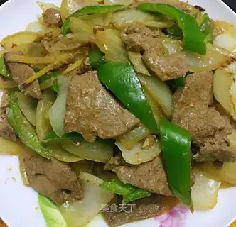 Onion fried liver