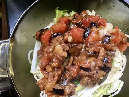 Cheese sauce noodles