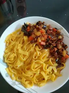 Pumpkin noodles