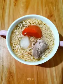 Bones and fried rice