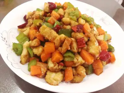 Carrot pepper fried chicken