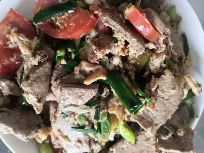 Tomato fried liver