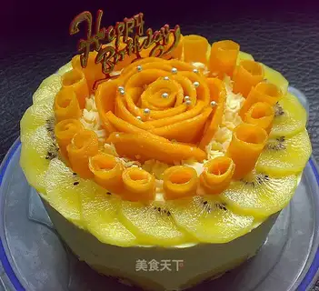 Mango Quicksand Mousse Cake