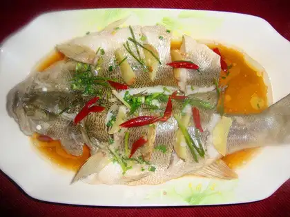 steamed bass