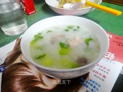 lettuce and chicken porridge