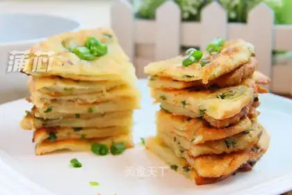 Homemade scallion pancakes