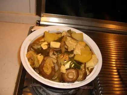 Stewed tofu with Chinese cabbage