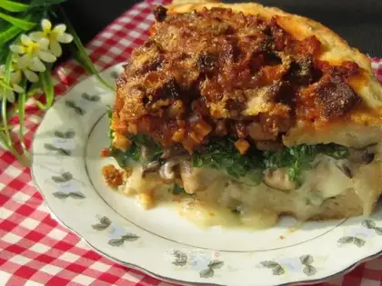 Thick double layer pizza