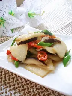 stir-fried kudzu slices