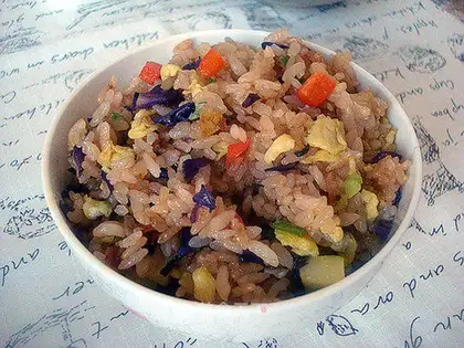 Colorful fried rice