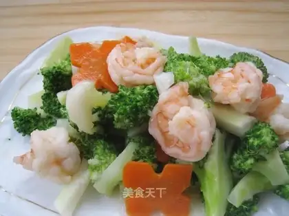 Shrimp balls broccoli