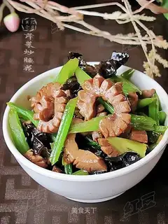stir-fried kidney flower with celery