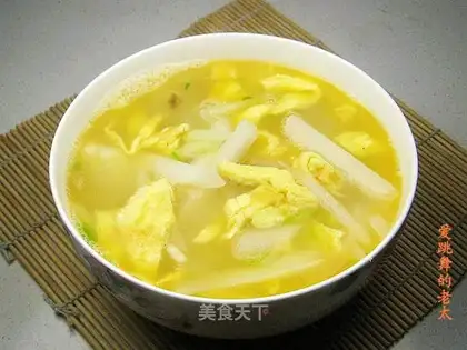 Beigan vegetable egg skin soup