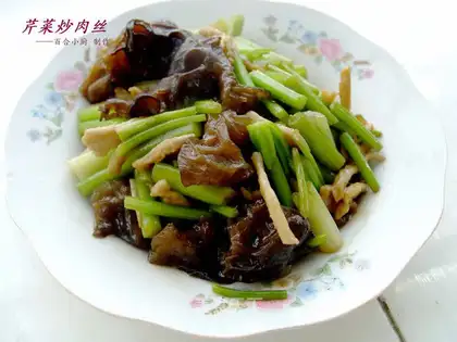 stir-fried shredded pork with celery
