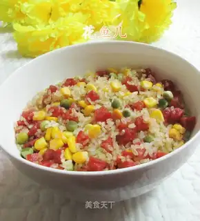 Steam sausage rice