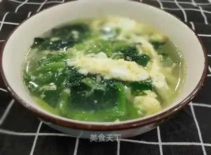 Spinach omelet soup