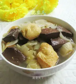 Pork blood with tofu