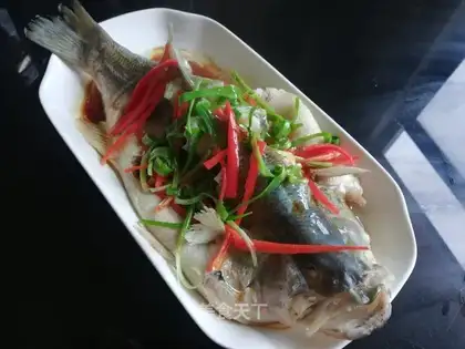 Fresh steamed bass
