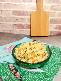 Salt fish carrot fried rice