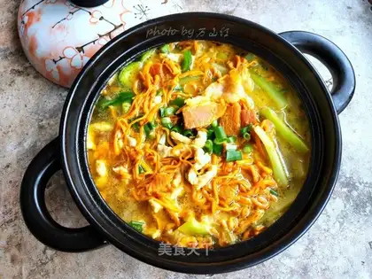 Worm and grass soup