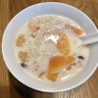 Pumpkin's poaching poached poached rice cream